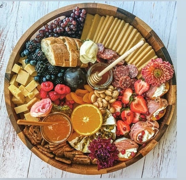 Round Wood Charcuterie/Serving Tray